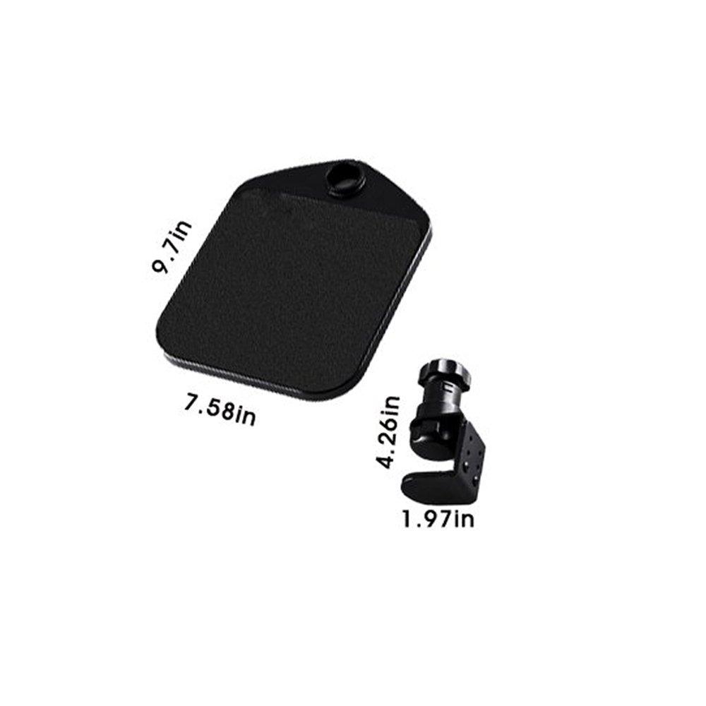 FUGEST Armrest Mouse Table Wrist Rest Clamp Type Rotation Hard Plastic Under Table Armrest Computer Desk 360°