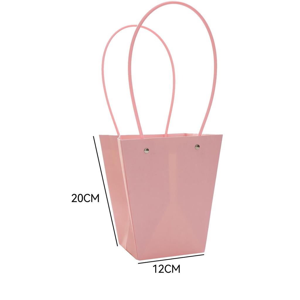 Macaron Flower Arrangement Tote - DIY Waterproof Paper Bag for Bouquets and Gift Packaging
