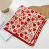 Floral Cotton Linen Print Scarves Scarf Hair Band Square Handkerchief Small Square Scarf  Beach