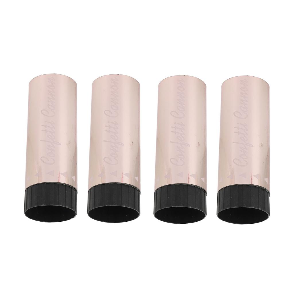 4Pcs Confetti Cannon Portable Rose Gold Party Ambience Wide Application Party Poppers for Party Wedding Holiday Type B
