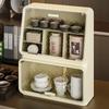 Desktop Tea Cup Storage Rack Dustproof Cup Storage Cabinet Household Kitchen Coffee Cup Mug Storage Box Office Bar Counter Shelf