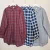 Foreign Trade Orders Exported To Japan Tail Goods Pure Cotton Plaid Long Sleeve Shirt Women Mid-Length Preppy Casual Slimming Shirts Outerwear Spring