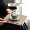 Ru kiln twisted branch lotus hand grab pot cover bowl teacup single high-end retro blue and white tea with lid ceramic kung fu tea set