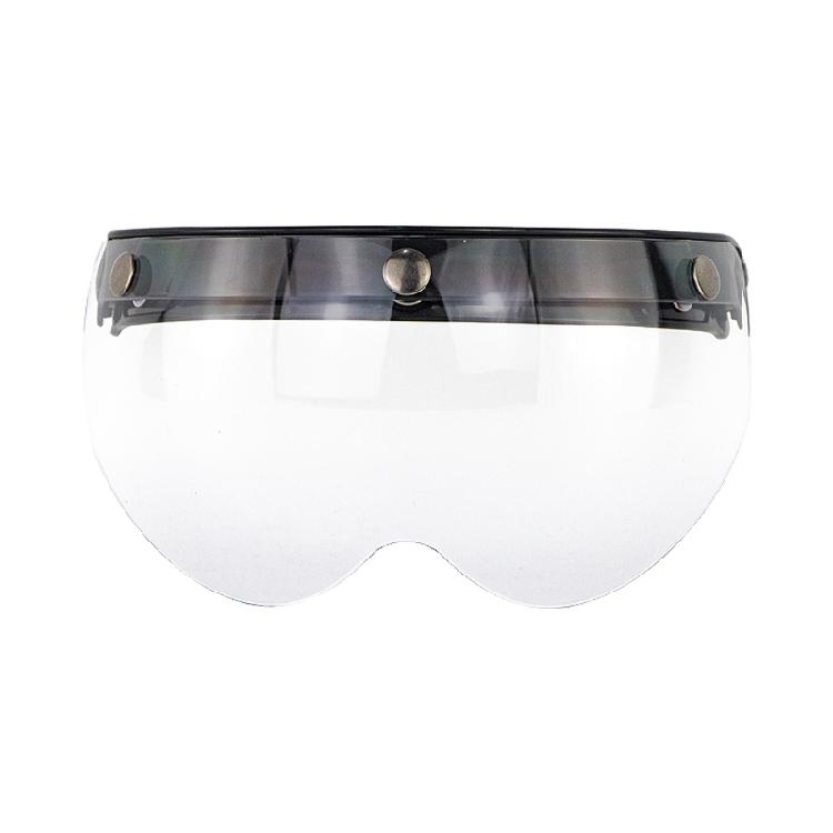 Universal 3-Snap Motorbike Helmet Visor Front Flip Up Wind Shield Len Sunglasses