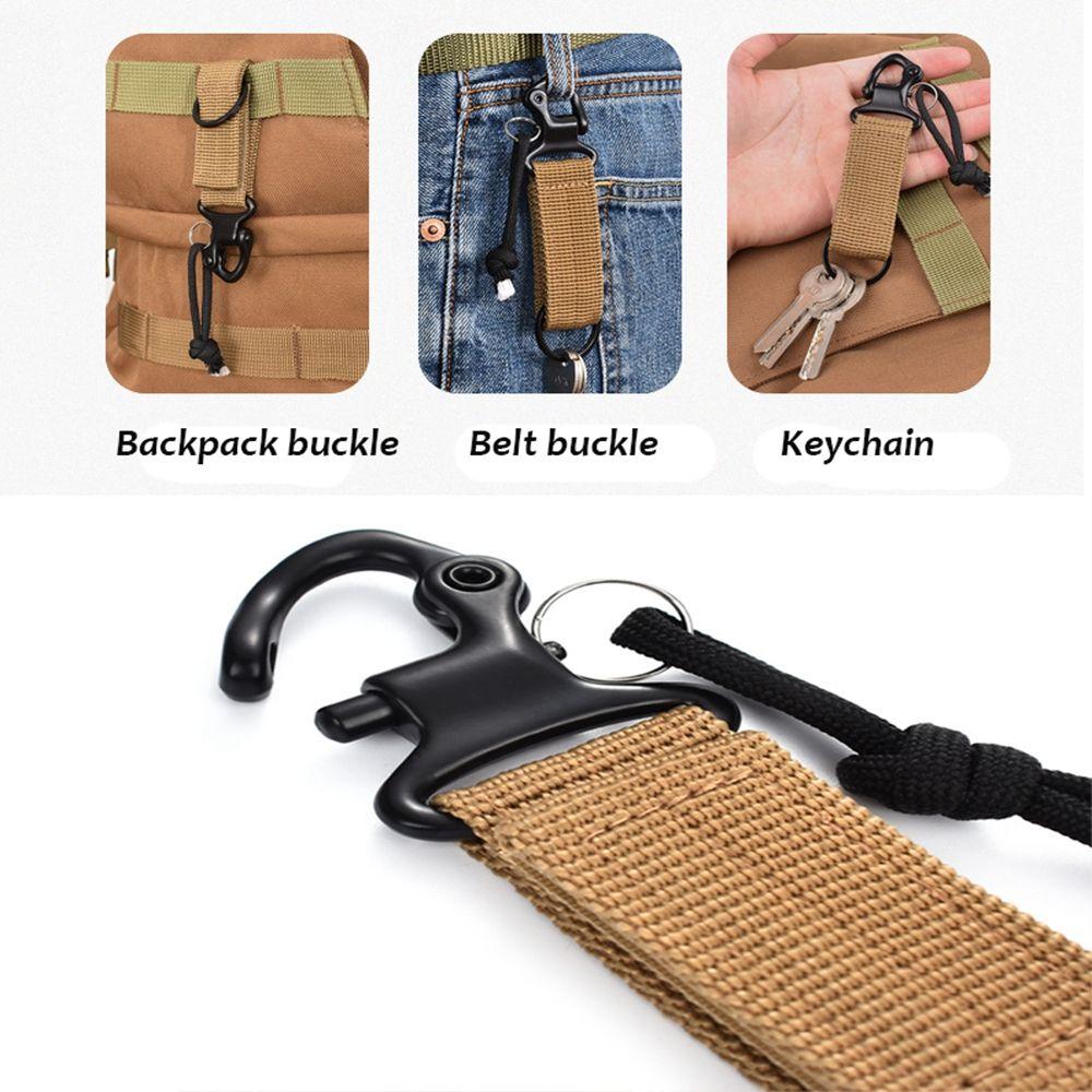 Belt Clip Camping Accessories Quickdraw Carabiner Holder Hooks Webbing Backpack Strap Water Bottle Hanger