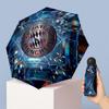 Bayern Munich Pattern Printed Mini 5 Folds 8 Ribs Compact Umbrella Windproof Waterproof Lightweight Portable Folding