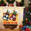 Reusable Dog Bone Shape Candy Bag Creative New Year Gift Bag Xmas Ornament Christmas Socks  Home