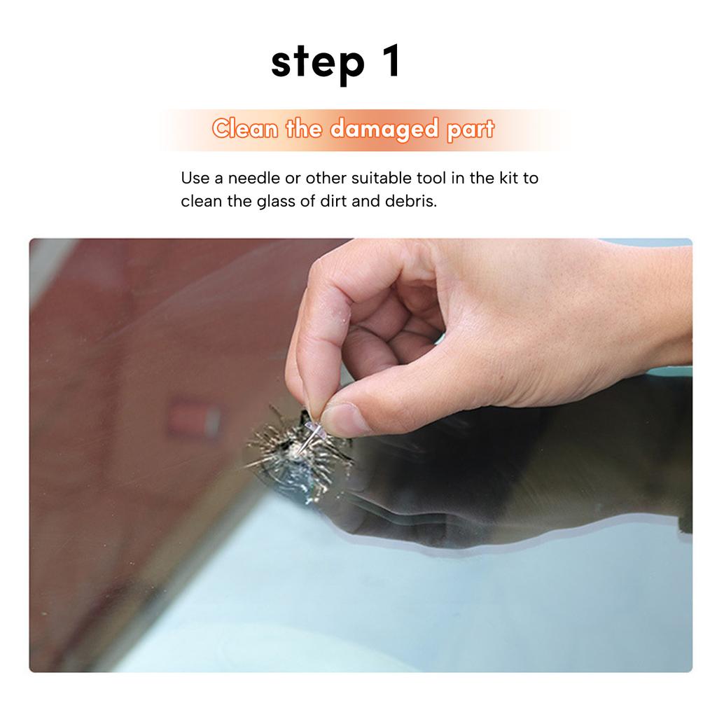 Car Windshield Repair Glass Crack Repair Tool with Pressure Syringes Fix Glass Windshield Crack Chip Scratch Tool
