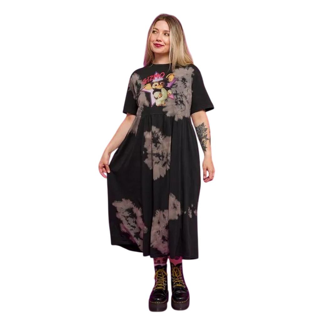 Gremlins Womens/Ladies Gizmo Star Tie Dye Midi Smock Dress