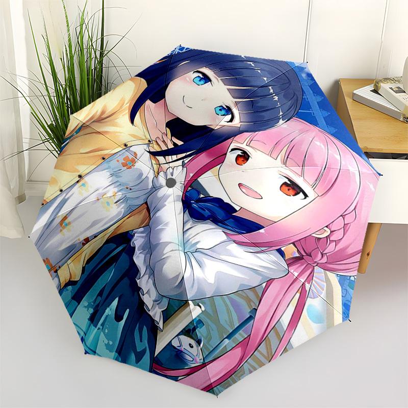 

1pc Anime Characters Automatic Opening Folding Umbrella with Floral Print - 8 Bone Iron Frame, Suitable for Fans, Travel, Daily Use, Festival Gift.U02