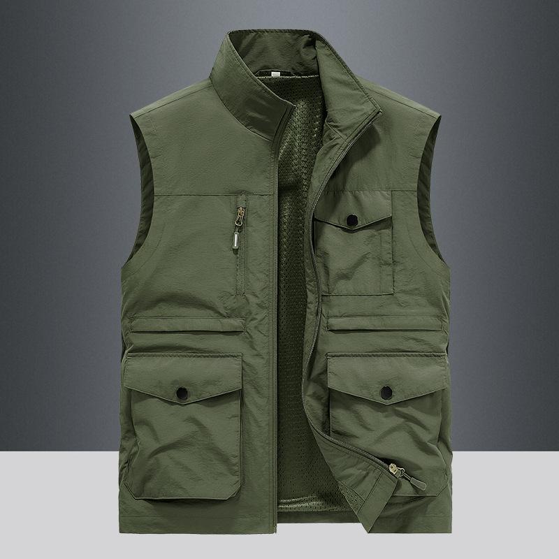 Spring and Autumn New Vest Men's Soil Outdoor Leisure Middle-aged and Young People Vest Vest Vest Vest Sports Jacket