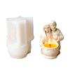 Handmade Silicone Mold For Priest Statue Resin Casting Decorative Planter Candle Holders Storage Jars Crafting Accessories