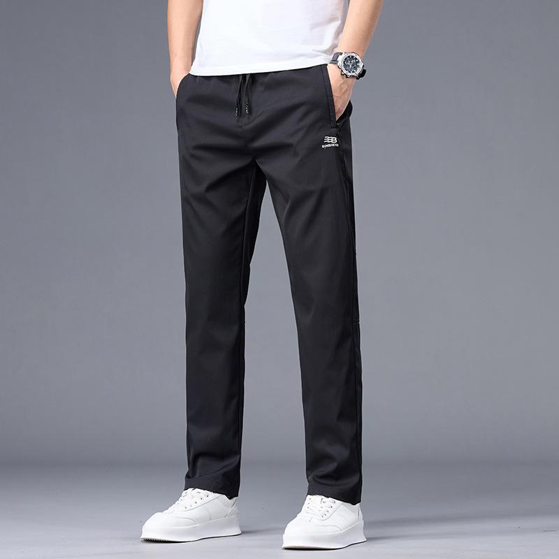 Spring and Autumn Pants Men's Spring Quick-Drying Casual Pants Men's Sweatpants Ice Silk Loose Straight Men's Pants