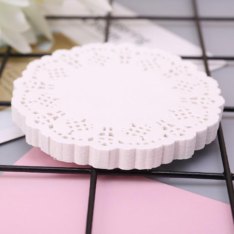 100Pcs Lace Coaster Placemat Cushion Mug Holder Tea Cup Pad Mat Wedding Party