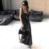 2024 Winter Women's U-Neck Solid Color Slit Vest Dress