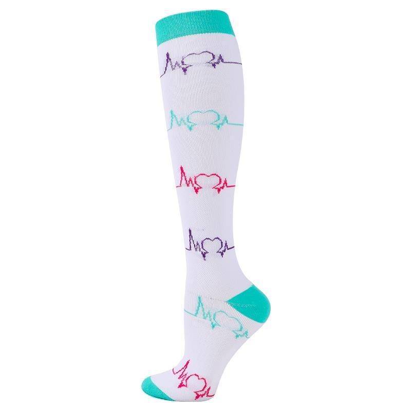 New Compression Socks Sports High Running Marathon Recovery Outdoor Cycling Hiking Riding Non-slip Stockings High For Men &Women