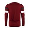 Autumn and Winter Plus Size Round Neck Long Sleeved Color Blocked Base Shirt Pullover Men's T-shirts