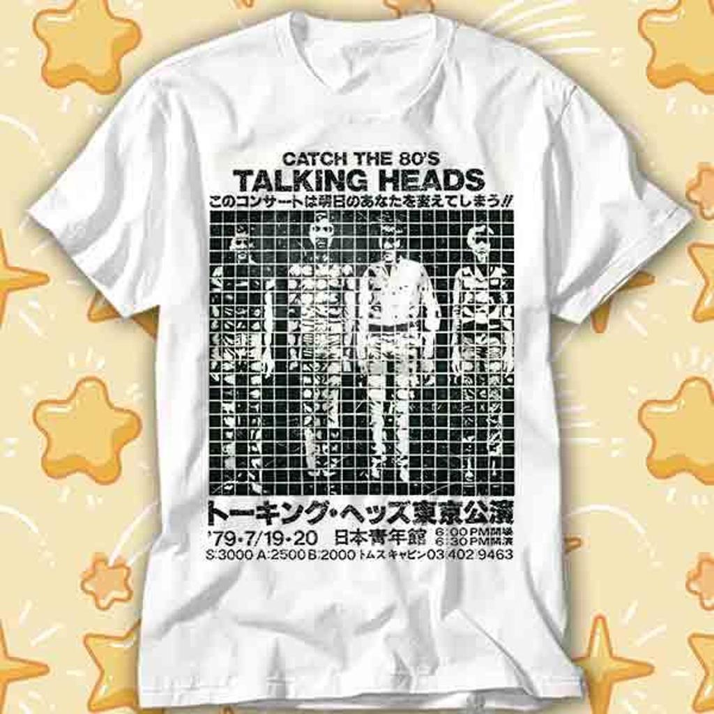 Talking Head Vintage 1980 US Tour Japanese 80s David Byrne Punk Rock T-Shirt 484