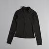 Women's High Collar Quick-Dry Yoga Jacket - Slim Fit, Non-Slip Zipper, Long Sleeve, Nude Feel Sportswear