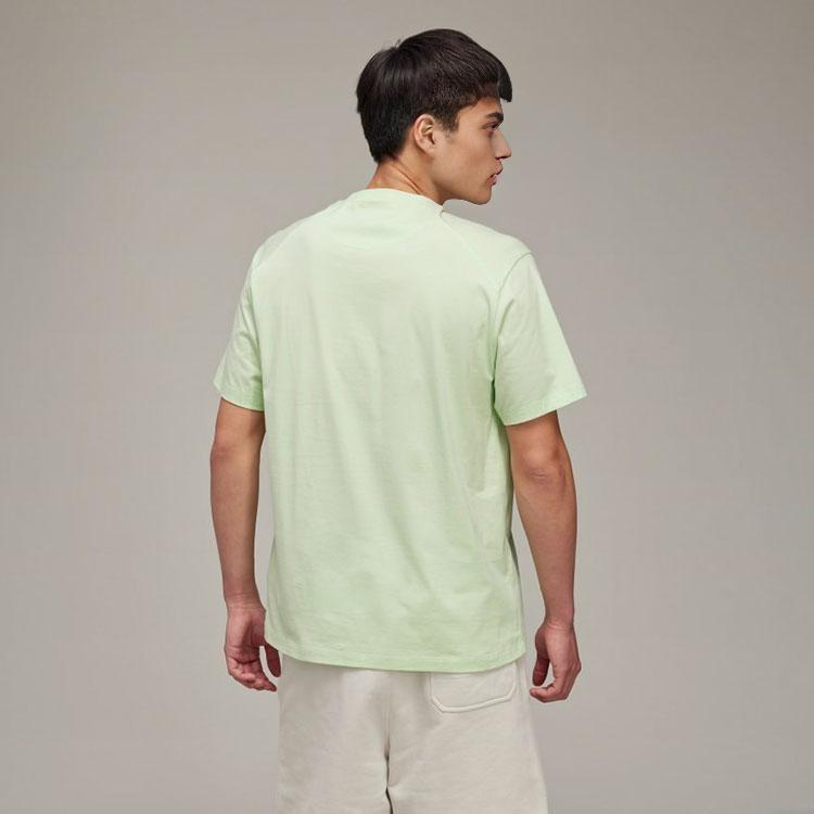 Y-3 Classic Logo Tee Green Glow Men Tops HG6232