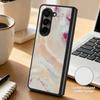 Watercolor Marble Case For Samsung Galaxy Z Fold 8 Ultra 7 6 5 Fold8 Fold7 Fold6 Luxury Leather Skin Hard Folding Phone Cover