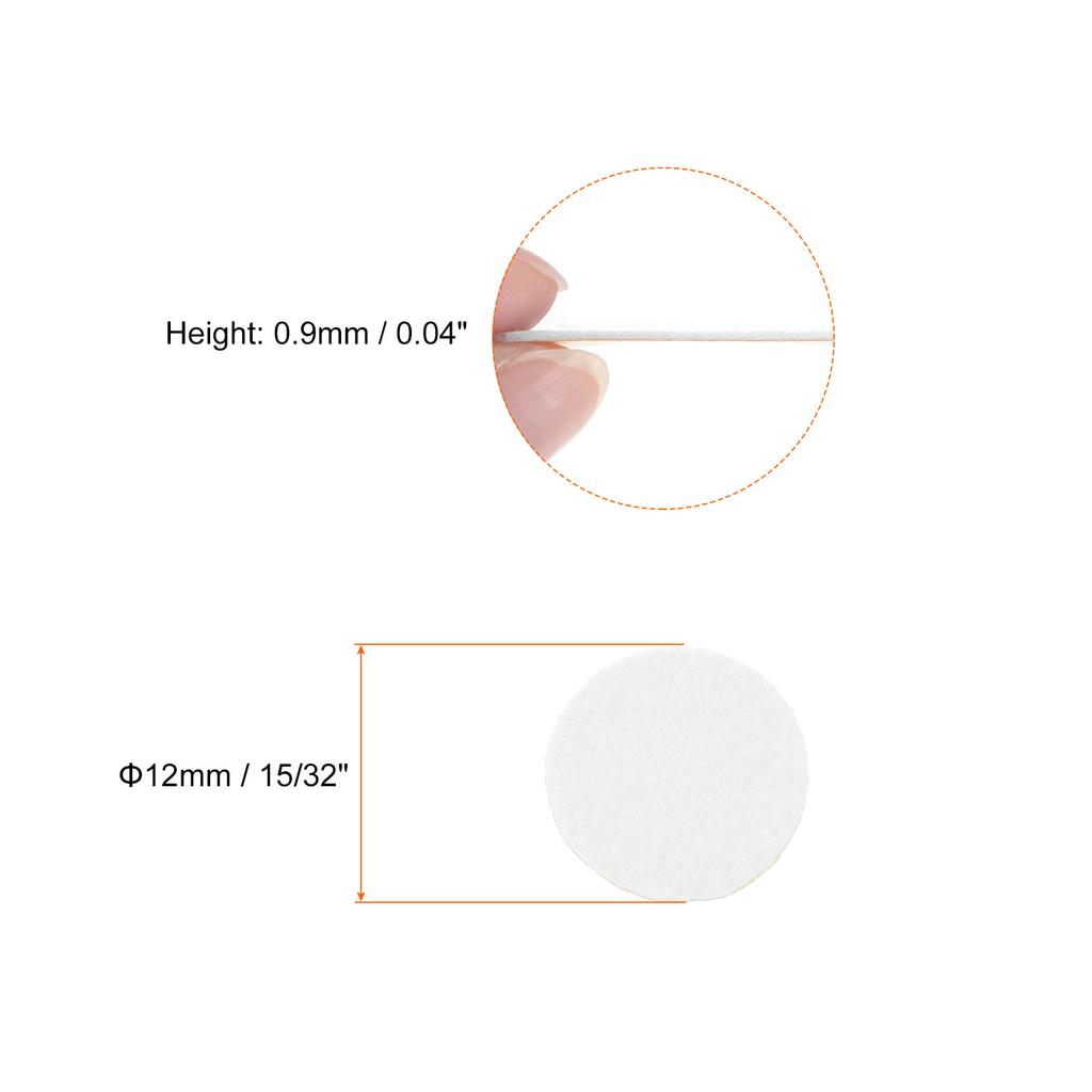30-240pcs 12-100mm Round Adhesive Felt Circles Pre Cut Felt Craft Stickers Non-Woven Mini Felt Fabric Circles for DIY Sewing