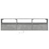Wall Mounted TV Cabinet with RGB LED Lighting Concrete Grey 180 x 31 x 45 cm