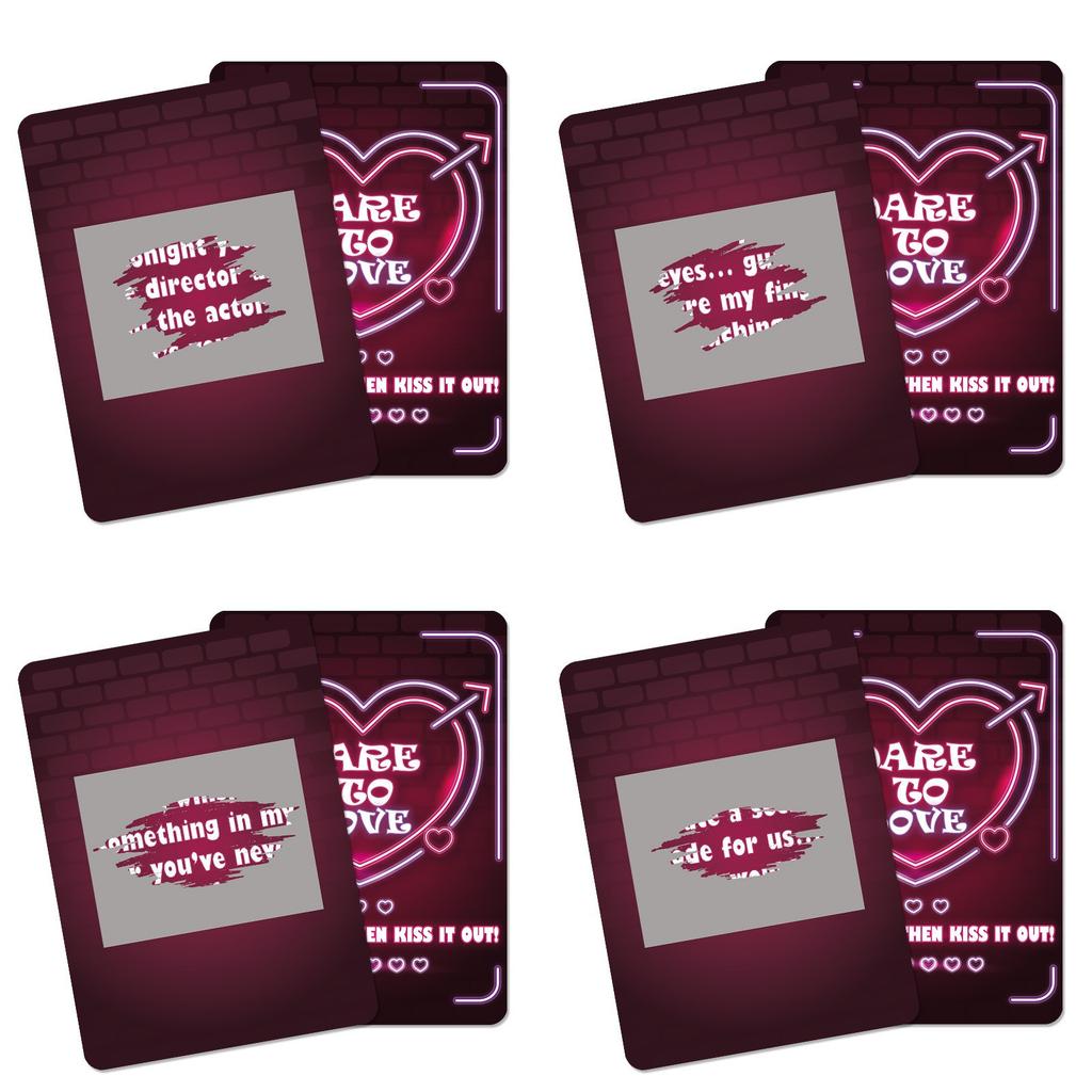 46 Red Couple Interaction Cards, Exclusive Scratch-off Game Cards For Couples, Adult Toys.