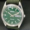 VINTAGE SEIKO AUTOMATIC 6309A JAPAN MENS GREEN COLOR DIAL WATCH a701568-5 R206b-a701568