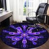 1pc Abstract Mandala Design Chair Carpet for Office - Indoor Non-Slip Washable Polyester Fiber Carpet, Soft Comfortable Mat For Office yy250928063