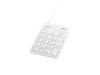 Buffalo Slim Numeric Keyboard with Tab BSTK11WH Key, White,
