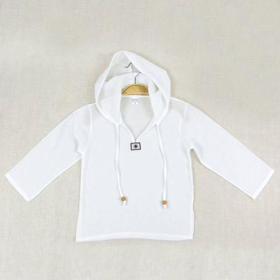 Shirt with Hood and Long Sleeves from Thailand (100% Cotton Gauze)