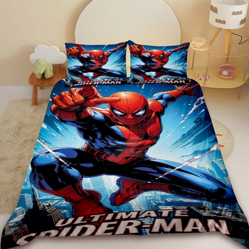 Cartoon Spidermans Duvet Cover Set Kids Boys Bedding Set Spider Hero Quilt Cover for Children edroom Decoration