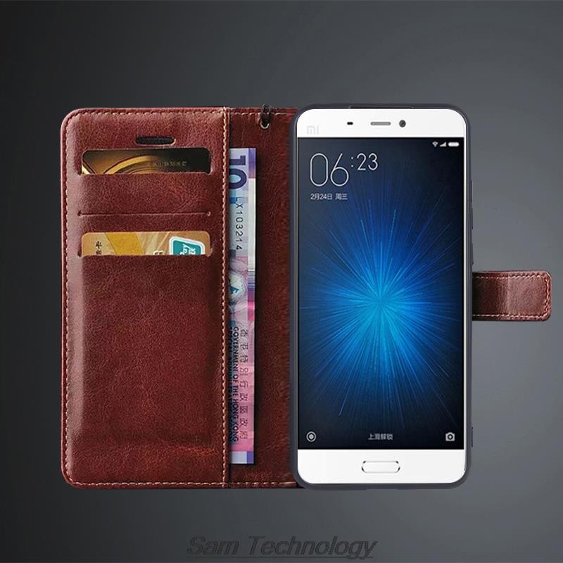 Card Holder Cover Case for Xiaomi Mi 5 Mi5 5s Plus Pu Leather Flip Cover Retro Wallet Phone Case Xiaomi5 Business Fundas Coque