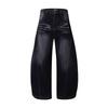 Vintage Washed Bootcut Jeans Men Women - Relaxed Fit Wide Leg Slimming Black Denim Pants