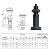 Accessories for Spring Pistons: Positioning Pin, Professional Self-locking Button, Carbon Steel