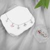 Crystal Heart Moon Crown Butterfly Planet Pendant Beads Stainless Steel Charms Earrings Necklace Jewelry DIY Making Woman Gifts