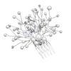 Shiny Faux Pearl Rhinestone Women Hairpin Bridal Comb Wedding Banquet Headdress
