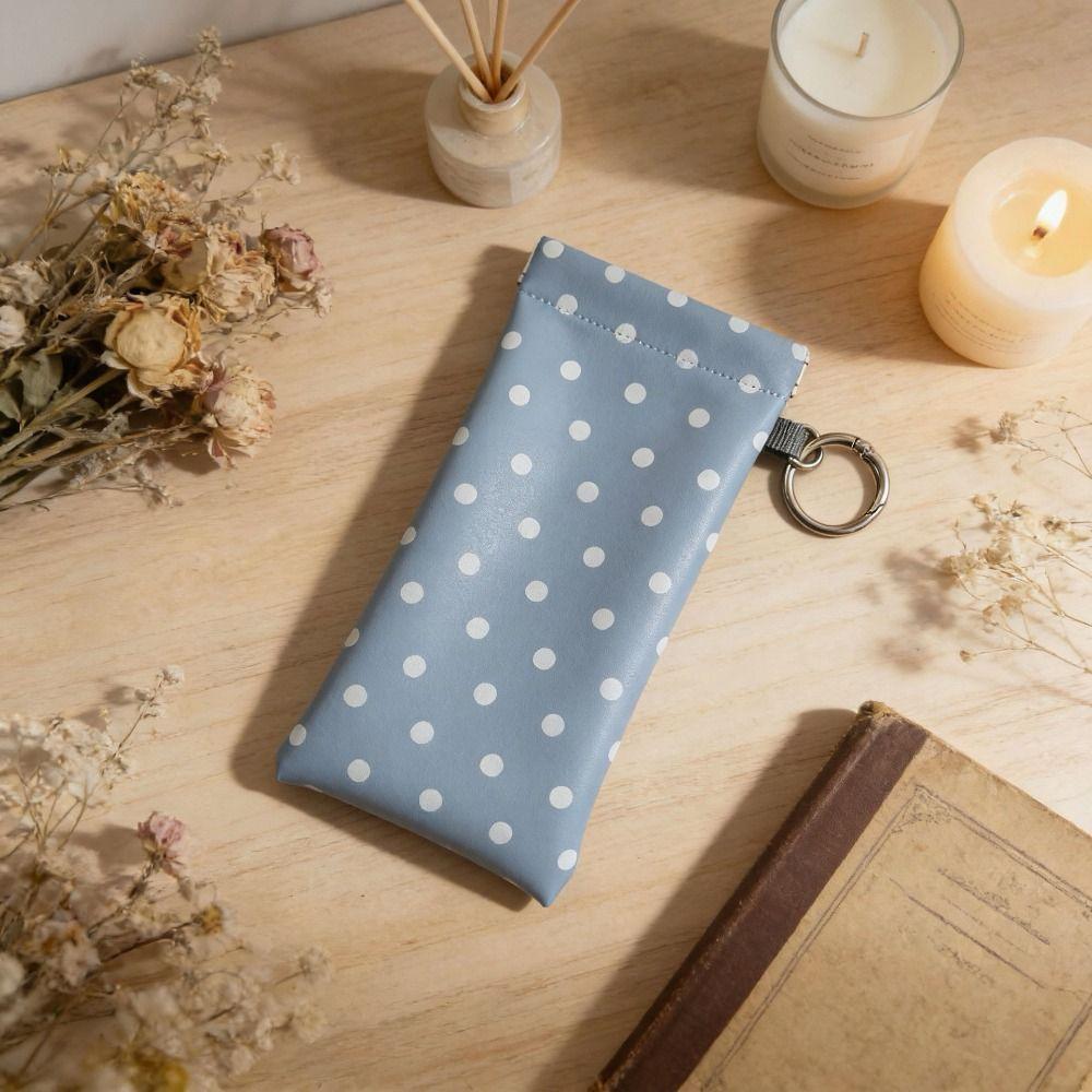 Tragbare Feder-Selbstschluss-Brillentasche Leder-Brillenaufbewahrungstasche Brillenetui Schutzhülle