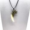 Fashion Brave Men's Pendant Necklace Vintage Bronze Wolf Tooth Alloy Pendant Necklace Fashion Choker Jewelry
