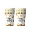 Construction Car Party Disposable Tableware Set: Plates, Cups, Towels for Boys' Birthday Decorations