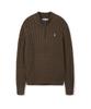 USPOLOASSN Maglione a Mezza Zip Treccia_Marrone