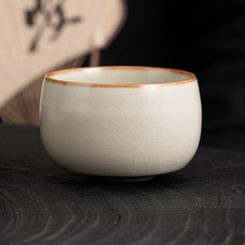 Ru Klin Master Cups Ceramic Tea Bowl Small Tasting Mugs Chinese Kung Fu Gongfu Teaware Sets Household Drinkware Tea Ceremony