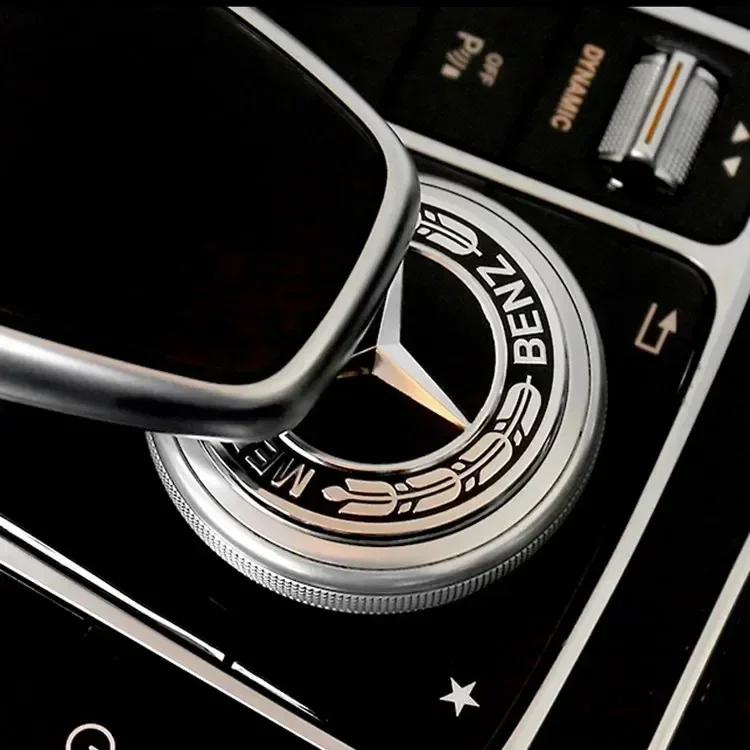 UKBCM1 2025 Hot For Benz Alloy 52mm Car Steering Wheel Center Logo Emblem Sticker for Mercedes Benz W212 W205 W211 W213 W210 W220 W204