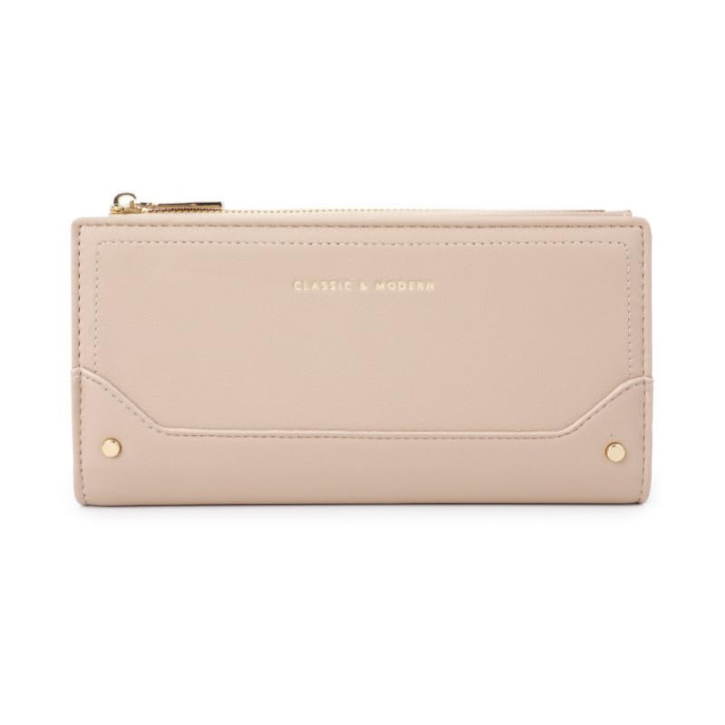

EMY-li ladies long wallet Thin bi-fold lightweight (off white)