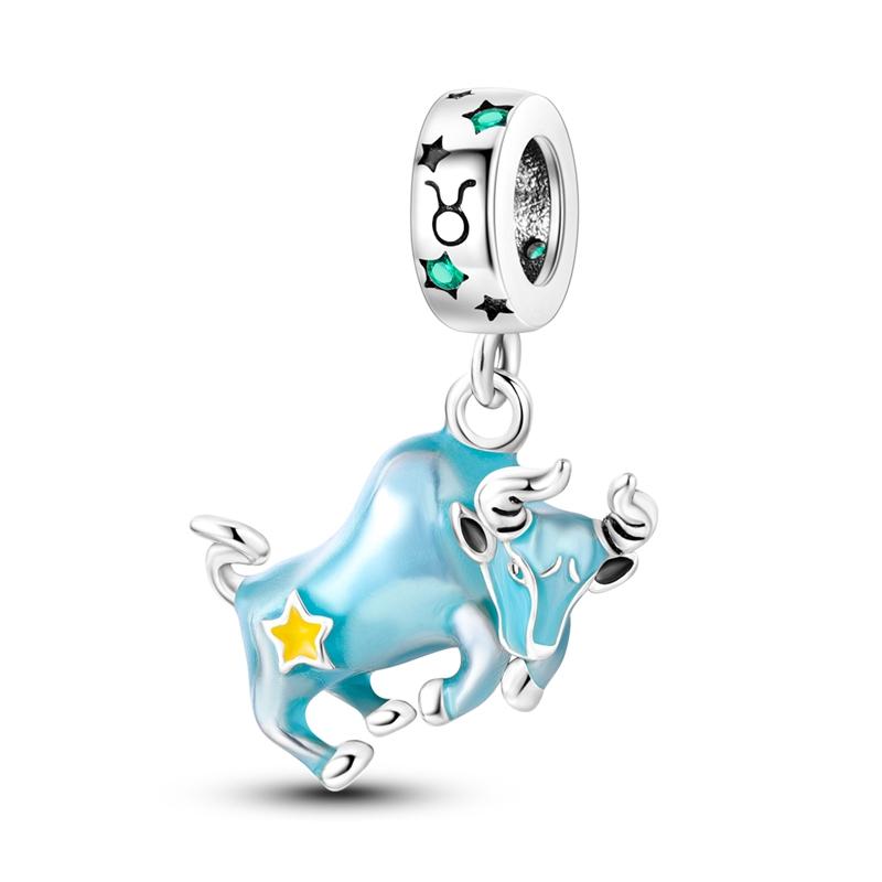 Copper Green Series Four Leaf Clover Lucky Butterfly Pendant Fit Original Bracelet Charm Beads Diy Jewelry