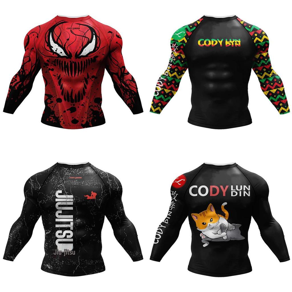 Digital Print Quick-Dry Long Sleeve Training Top - Autumn/Winter Running Tee