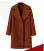 European & American Large Size Women's Double-Breasted Woolen Coat, Medium-Length Trench for Autumn & Winter