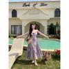 2025 Spring/Summer Plus Size Floral Chiffon Camisole Dress for Women