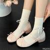 2026 New Fashionable Versatile Women Sandals Thick Heel Shoes Elegant Bow High Heels Women Leisure Comfortable Dancing Shoes